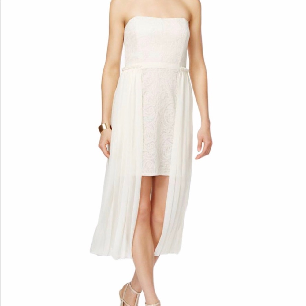 Rachel Rachel Roy Lace with Chiffon Overlay Dress